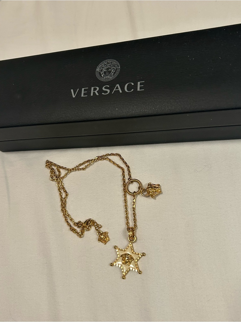 Versace Gold Western Sheriff Star Necklace